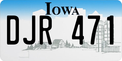 IA license plate DJR471