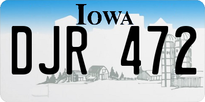 IA license plate DJR472