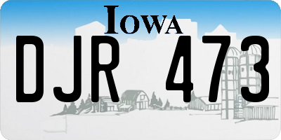 IA license plate DJR473