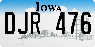 IA license plate DJR476