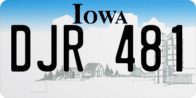 IA license plate DJR481