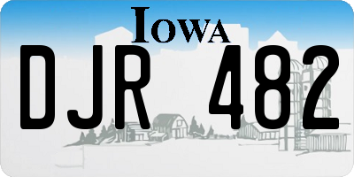 IA license plate DJR482