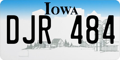 IA license plate DJR484