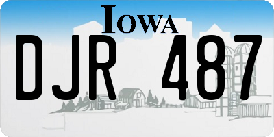 IA license plate DJR487
