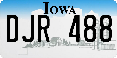 IA license plate DJR488