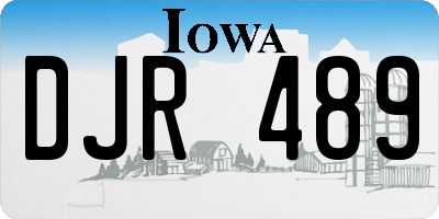 IA license plate DJR489