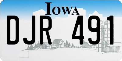 IA license plate DJR491