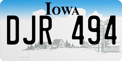 IA license plate DJR494