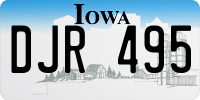 IA license plate DJR495
