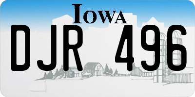 IA license plate DJR496
