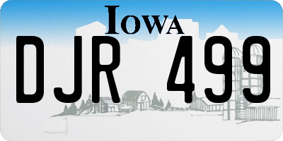 IA license plate DJR499