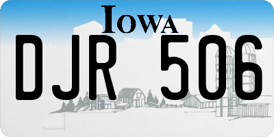 IA license plate DJR506