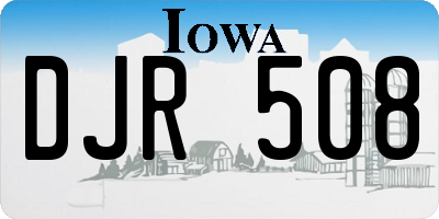 IA license plate DJR508