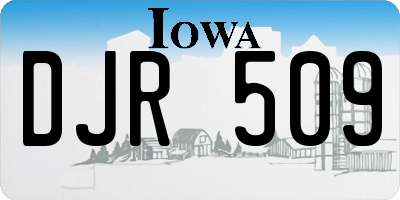 IA license plate DJR509