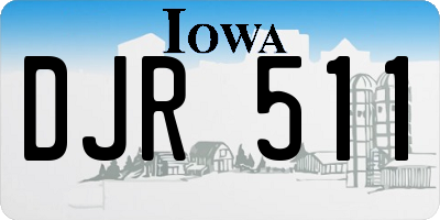 IA license plate DJR511
