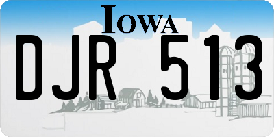 IA license plate DJR513
