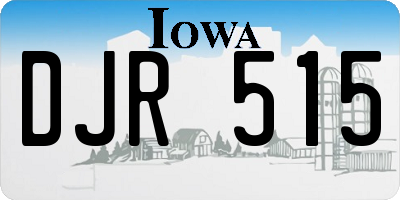IA license plate DJR515