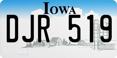 IA license plate DJR519