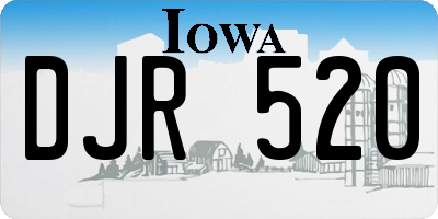 IA license plate DJR520