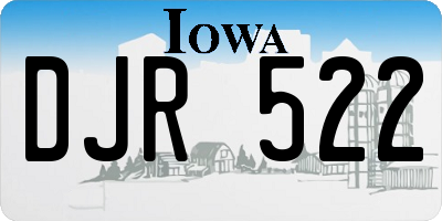 IA license plate DJR522