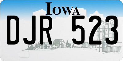 IA license plate DJR523