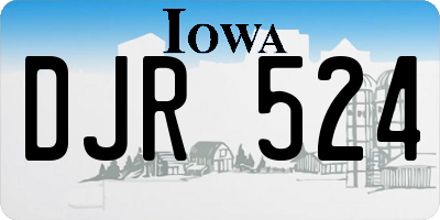 IA license plate DJR524
