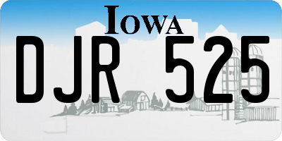 IA license plate DJR525
