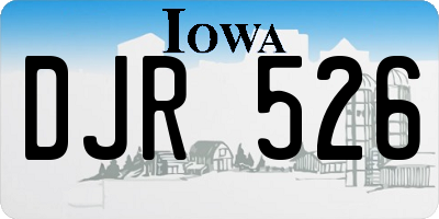 IA license plate DJR526
