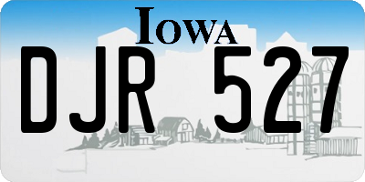 IA license plate DJR527