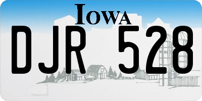 IA license plate DJR528