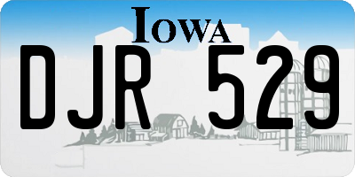 IA license plate DJR529