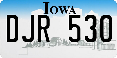 IA license plate DJR530