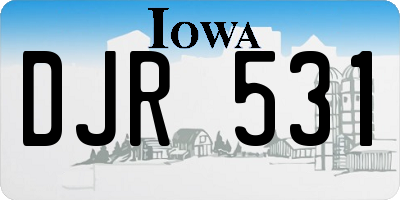 IA license plate DJR531