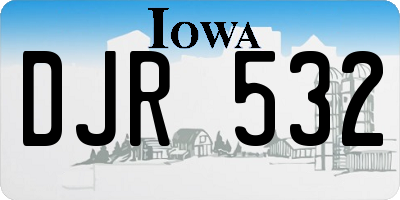 IA license plate DJR532