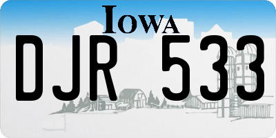 IA license plate DJR533