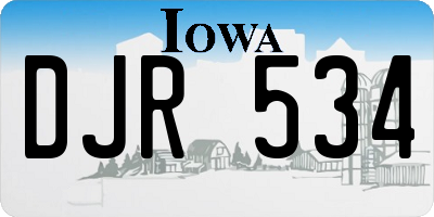 IA license plate DJR534
