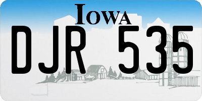 IA license plate DJR535