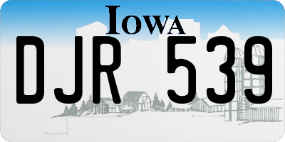 IA license plate DJR539