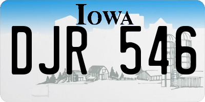 IA license plate DJR546