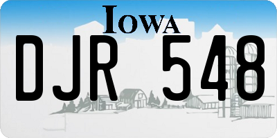 IA license plate DJR548