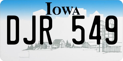 IA license plate DJR549