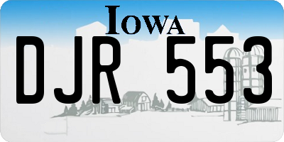 IA license plate DJR553