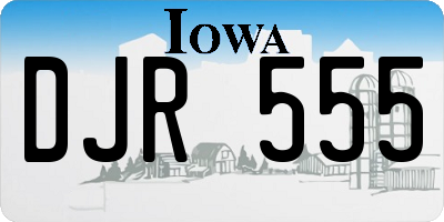 IA license plate DJR555