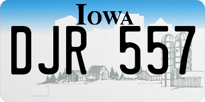 IA license plate DJR557