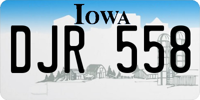 IA license plate DJR558