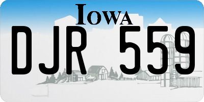 IA license plate DJR559