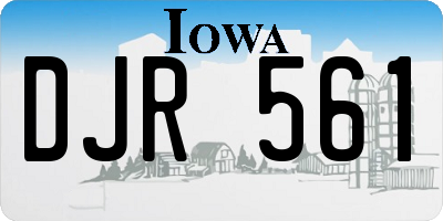 IA license plate DJR561