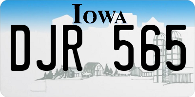 IA license plate DJR565
