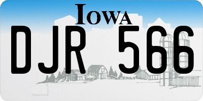 IA license plate DJR566