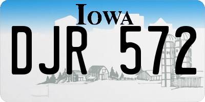IA license plate DJR572